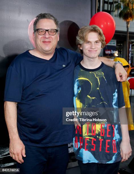 Jeff Garlin and Duke Garlin attend the premiere of 'It' at TCL Chinese Theatre on September 5, 2017 in Hollywood, California.