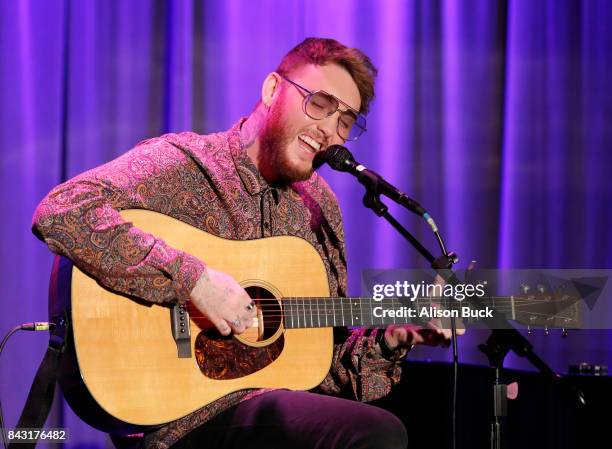 British singer-songwriter James Arthur performs onstage during Spotlight: James Arthur at The GRAMMY Museum on September 5, 2017 in Los Angeles,...