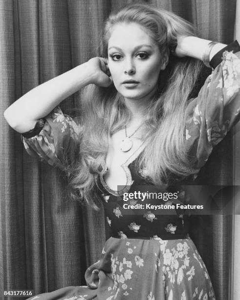 English actress Jenny Hanley, the daughter of actors Dinah Sheridan and Jimmy Hanley, February 1972.