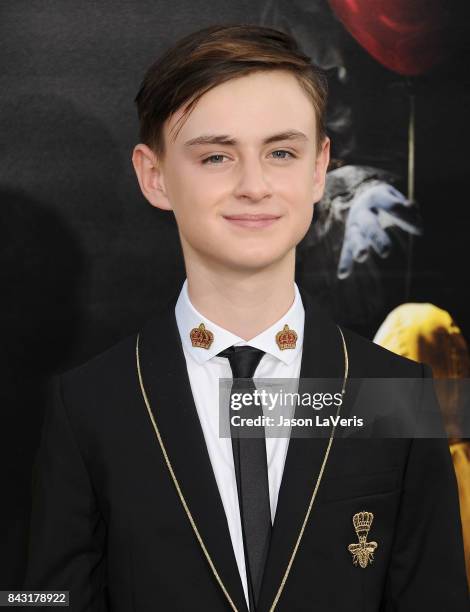 Actor Jaeden Lieberher attends the premiere of "It" at TCL Chinese Theatre on September 5, 2017 in Hollywood, California.