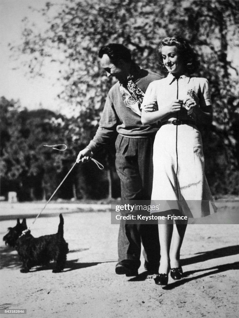 Henri Decoin et Danielle Darrieux à Hollywood