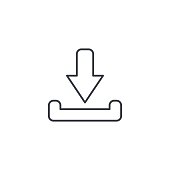 loading shipment thin line icon. Linear vector symbol