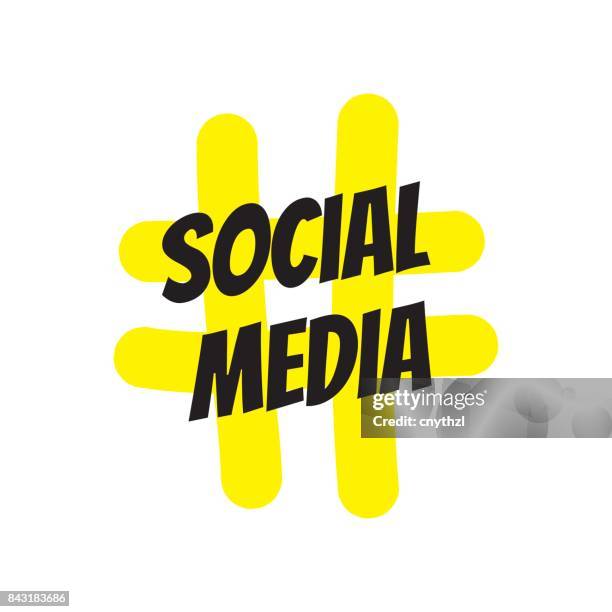 hashtag social media concept - hashtag stock illustrations