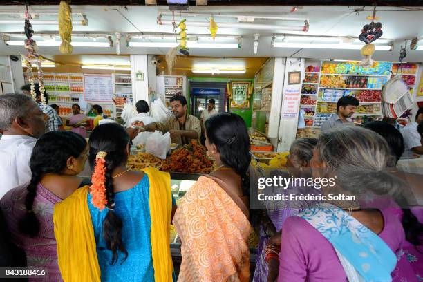 Women in a Fast food restaurant in Thanjavur on July 12, 2016 in Tamil Nadu, India.