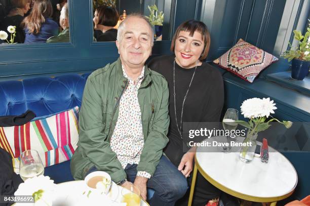 Tony Robinson and Louise Hobbs attend a private breakfast hosted by Azzi Glasser to launch of new fragrance "After Hours" created by The Perfumer's...