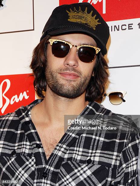 Jay Lyon attends a celebration of the remastered Clubmaster sunglasses, originally introduced by Ray-Ban in 1986, at the Bowery Ballroom on December...