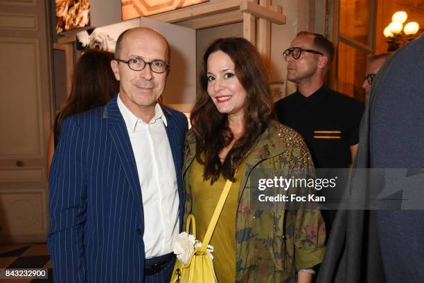 Jean Marc Loubier and Hedieh Loubier attend The Art De La Matiere AD Interieurs 2017 Preview at Hotel de La Monnaie on September 5, 2017 in Paris,...