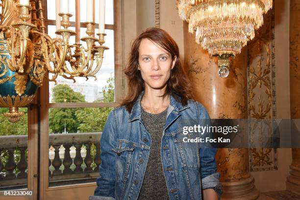 Actress Eymeline Valade attends The Art De La Matiere AD Interieurs 2017 Preview at Hotel de La Monnaie on September 5, 2017 in Paris, France.