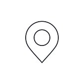 Navigation, location marker, cursor thin line icon. Linear vector symbol