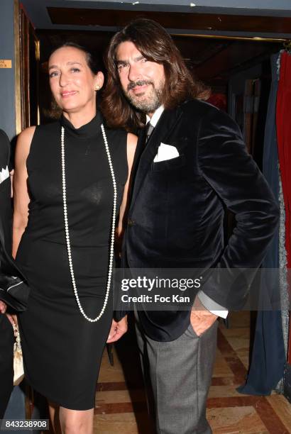 Tania de Bourbon Parme and Stephane Rolland attend The Art De La Matiere AD Interieurs 2017 After Cocktail Dinner at La Perouse on September 5, 2017...