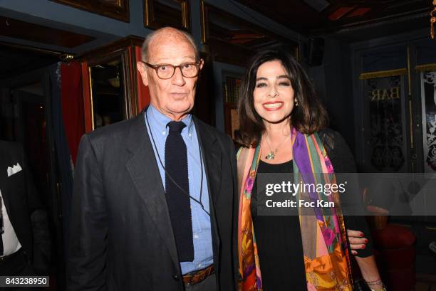 Giovani Volpi and Dominique Willy Rizzo attend The Art De La Matiere AD Interieurs 2017 After Cocktail Dinner at La Perouse on September 5, 2017 in...