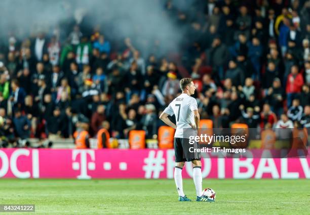 Julian Draxler of Germany looks on during the FIFA 2018 World Cup Qualifier between Czech Republic and Germany at Eden Stadium on September 1, 2017...