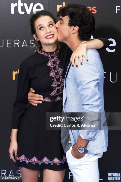 Spanish actress Maria Pedraza and Spanish actor Oscar Casas attend 'Si Fueras Tu' photocall at the Palacio de Congresos during the FesTVal 2017 on...