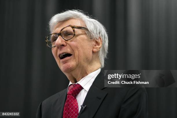 American mentalist Kreskin performs onstage during the Chocolate Expo at the New Jersey Exposition Center, Edison, New Jersey, November 13, 2016.