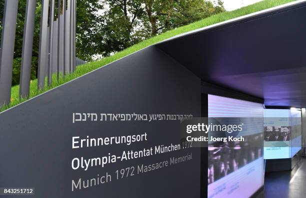 New memorial to commemorate the 1972 Palestinian terror attack at the Munich Olympics, seen after the inauguration on September 6, 2017 in Munich,...