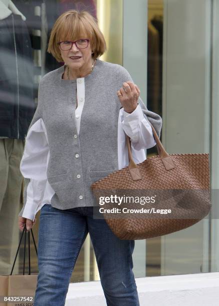 Anne Robinson is seen out shopping in Westbourne Grove, September 05, 2017 in London.