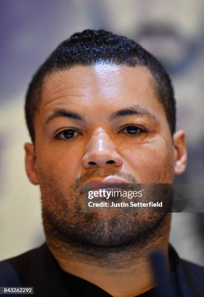 Joe Joyce attends a Haymaker Ringstar Stable Press Conference at Park Plaza Riverbank Hotel ahead of his fight with Ian Lewison on September 6, 2017...