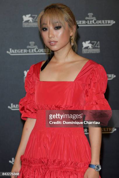 Margaret Zhang arrives for the Jaeger-LeCoultre Gala Dinner during the 74th Venice International Film Festival at Arsenale on September 5, 2017 in...