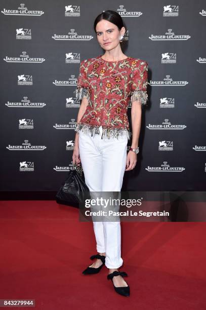 Marta Cygan arrives for the Jaeger-LeCoultre Gala Dinner during the 74th Venice International Film Festival at Arsenale on September 5, 2017 in...