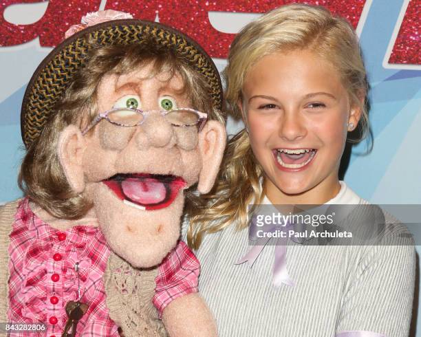 Personality Darci Lynne attends the NBC's "America's Got Talent" season 12 live show at Dolby Theatre on September 5, 2017 in Hollywood, California.