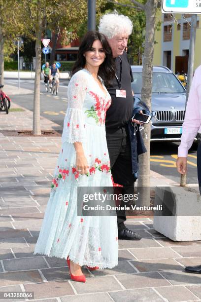 Penelope Cruz and Javier Bardem are seen during the 74th Venice Film Festival on September 6, 2017 in Venice, Italy.