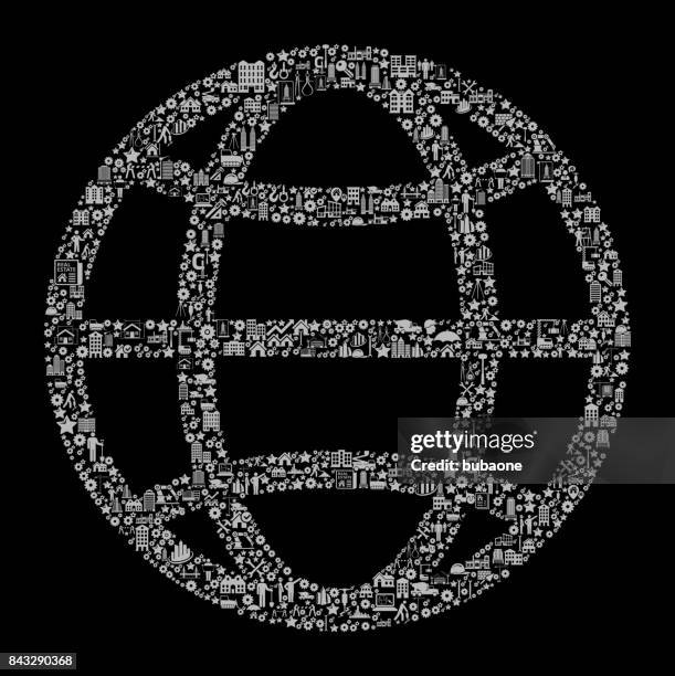 globe construction industry vector icon pattern - sledgehammer stock illustrations