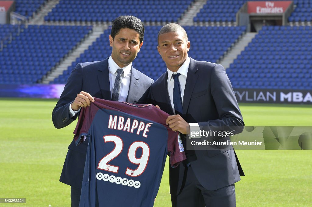 Paris Saint Germain Unveil New Signing Kylian Mbappe