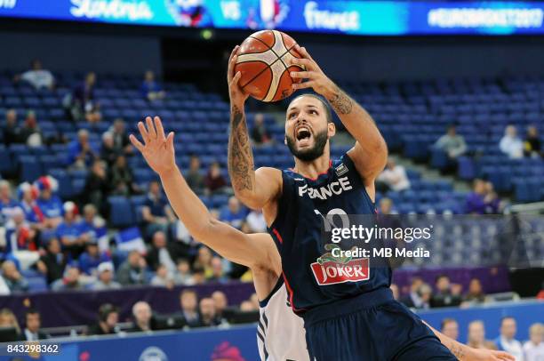 Evan Fournier of France during the FIBA Eurobasket 2017 Group A match between Slovenia and France on September 6, 2017 in Helsinki, Finland.