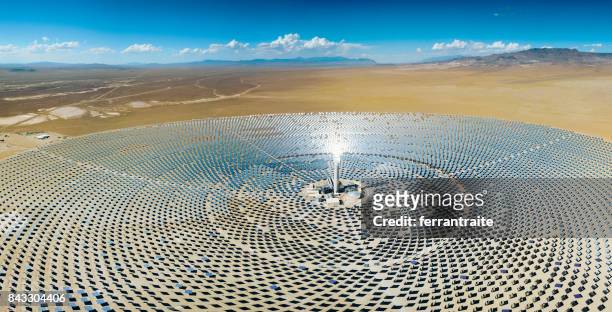 solar thermal power station - tonopah nevada stock pictures, royalty-free photos & images