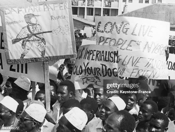 Manifestation à Dar es Salam, Tanzanie, le 3 octobre 1968.