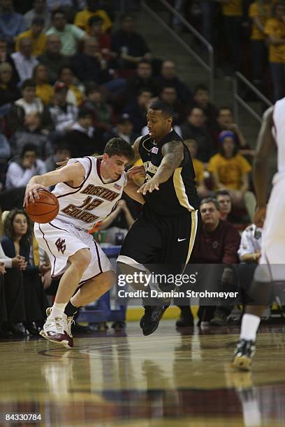 Boston College Joe Trapani in action vs Wake Forest James Johnson . Chestnut Hill, MA 1/14/2009 CREDIT: Damian Strohmeyer