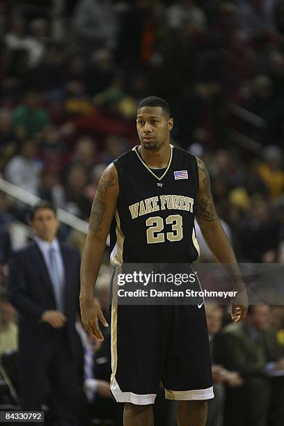 Wake Forest James Johnson during game vs Boston College. Chestnut Hill, MA 1/14/2009 CREDIT: Damian Strohmeyer