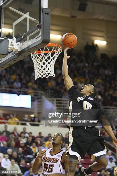 Wake Forest Jeff Teague in action, shot vs Boston College Josh Southern . Chestnut Hill, MA 1/14/2009 CREDIT: Damian Strohmeyer