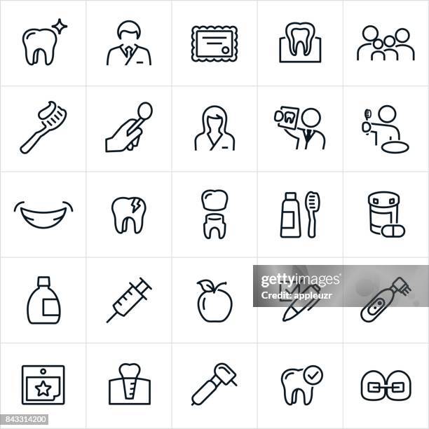 stockillustraties, clipart, cartoons en iconen met de pictogrammen van de tandheelkunde - toothache