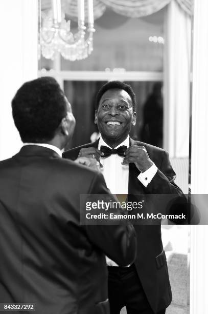 Pele at The Savoy Hotel before his attendance at the GQ Men of the Years Awards on September 5, 2017 in London, England.