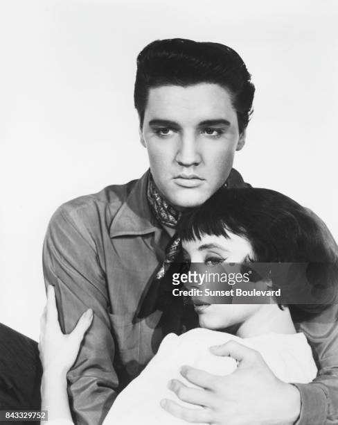 Elvis Presley and Carolyn Jones promoting King Creole directed by Michael Curtiz