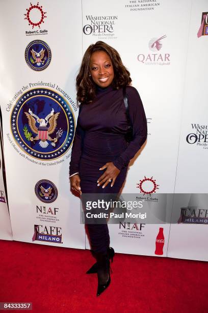 Star Jones attends the celebration to honor the Inauguration of Barack Obama at Cafe Milano on January 16, 2009 in Washington, DC.