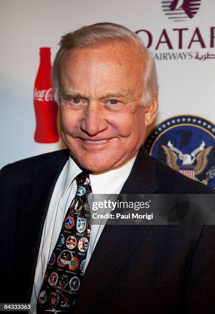 Astronaut Buzz Aldrin at the celebration to honor the Inauguration of Barack Obama at Cafe Milano on January 16, 2009 in Washington, DC.