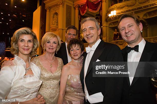 Brigitte Mohn, Bertelsmann Vice Chairwoman Liz Mohn, Veronika Tillich, Saxony Governor Stanslaw Tillich and Hartmut Ostrowski, CEO of German...