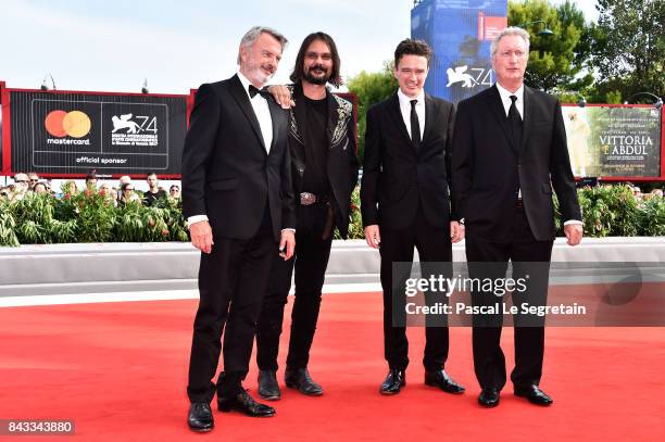 Sam Neill, Warwick Thornton, Matt Day and Bryan Brown walk the red carpet ahead of the 'Sweet Country' screening during the 74th Venice Film Festival...