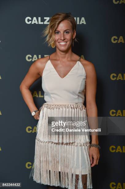 Tania Cagnotto attends Calzedonia Legs Show on September 6, 2017 in Verona, Italy.