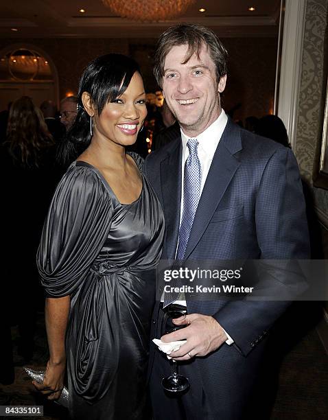 Actress Garcelle Beauvais and her husband Mike Nilon arrive at Plan!t Now's gala benefit dinner at the Four Seasons Hotel on January 16, 2009 in Los...