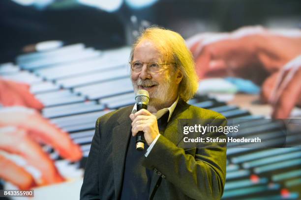 Benny Andersson live on stage during Universal Inside 2017 organized by Universal Music Group at Mercedes-Benz Arena on September 6, 2017 in Berlin,...