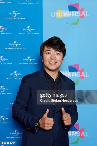 Lang Lang poses for a photo during Universal Inside 2017 organized by Universal Music Group at Mercedes-Benz Arena on September 6, 2017 in Berlin,...