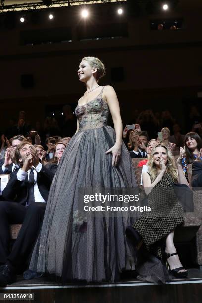 Javier Bardem, Jennifer Lawrence and Michelle Pfeiffer attend the Gala Screening and World Premiere of 'mother!' during the 74th Venice Film Festival...