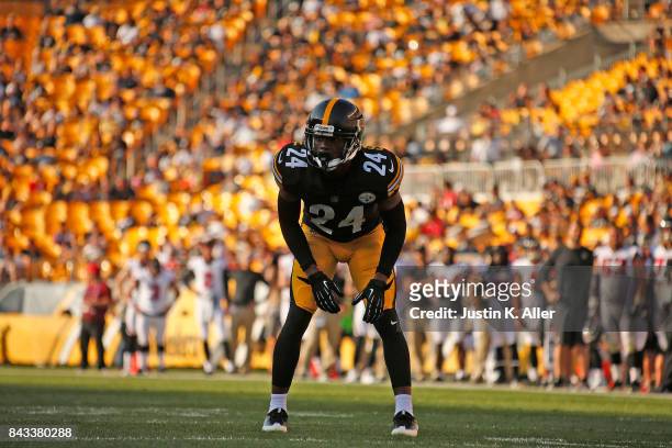 Pittsburgh Steelers cornerback Coty Sensabaugh (24) during an NFL