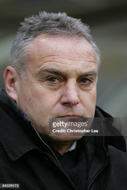 Manager Dave Jones of Cardiff City during the Coca-Cola Championship match between Birmingham City and Cardiff City at St Andrews on January 17, 2009...