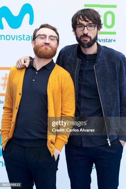 Manuel Burque and Quique Peinado attend the presentation of new season of by Movistar at the at the Escoriaza Esquivel Palace during the FesTVal 2017...