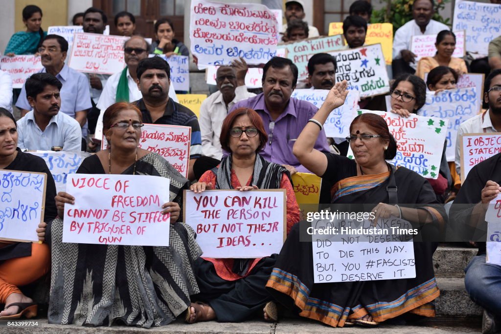 Protests Over Killing Of Bengaluru Journalist Gauri Lankesh