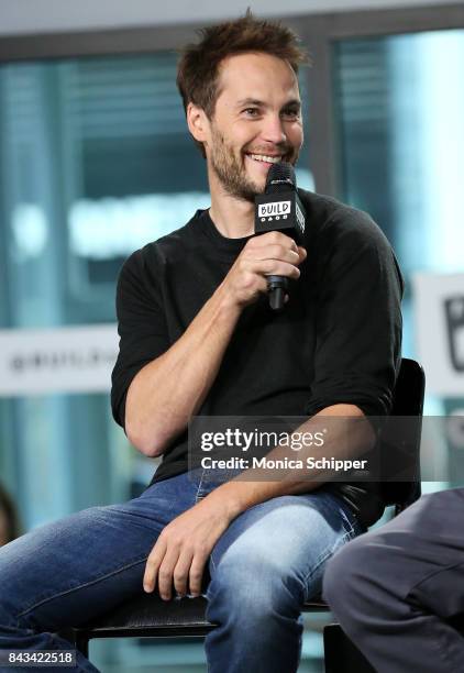 Actor Taylor Kitsch discusses his new movie "American Assassin" at Build Studio on September 6, 2017 in New York City.